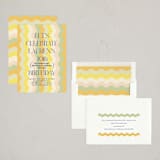 "What Milestone" - Party Invitations in Lemon by Baumbirdy - Assembled