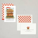 "Grillin' and Chillin'" - Party Invitations in Ketchup by Paper Sun Studio - Assembled
