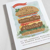 "Grillin' and Chillin'" - Party Invitations in Ketchup by Paper Sun Studio - Detail