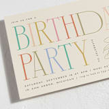 "birthday serifs" - Party Invitations in Candy by Ellen Schlegelmilch - Detail