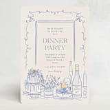 "Table feast" - Party Invitations in Balmy Blue by Sabrin Deirani - Front