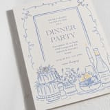 "Table feast" - Party Invitations in Balmy Blue by Sabrin Deirani - Detail