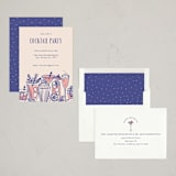 "Summer Cocktails" - Party Invitations in Berry by Bethan - Assembled