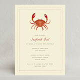 "Seafood Boil Crab" - Party Invitations in Crab Red by Erika Firm - Front