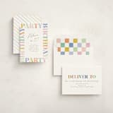 "Birthday Party type" - Party Invitations in Rainbow by Creo Study - Assembled