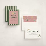 "Vintage Pickle" - Party Invitations in Avocado by Vera Lim - Assembled