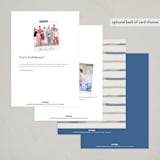 "Watercolor Lettering" - Party Invitations in Navy by Shannon Chen of Four Wet Feet Studio - Back of Card Options