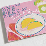 "Tacos and Tequila" - Party Invitations in Rosa by Jenna Holcomb - Detail