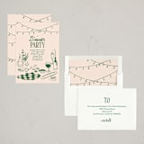 "Bistro" - Party Invitations in Peony by Baumbirdy - Assembled
