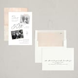 "Then and Now" - Party Invitations in Diamond by Kamala Nahas - Assembled