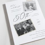 "Then and Now" - Party Invitations in Diamond by Kamala Nahas - Detail