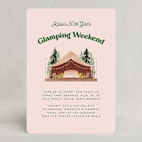 "Glamping" - Party Invitations in Blush by Becky Nimoy - Front