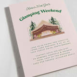"Glamping" - Party Invitations in Blush by Becky Nimoy - Detail