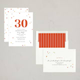 "Cute Confetti" - Party Invitations in Vanilla by Robert and Stella - Assembled