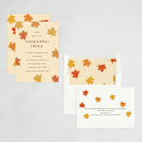 "Falling Leaves" - Party Invitations in Vanilla by Iveta Angelova - Assembled
