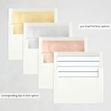 "Plus Experience" - Party Invitations in Eggshell by Hudson meet Rose - Envelope Liner Options