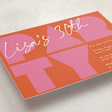 "Party" - Party Invitations in Persimmon by Harriet Richter - Detail