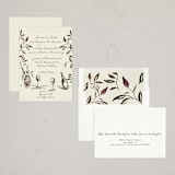 "Vine, Wine, and Dine" - Party Invitations in Cream by West Foglia - Assembled