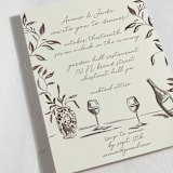 "Vine, Wine, and Dine" - Party Invitations in Cream by West Foglia - Detail