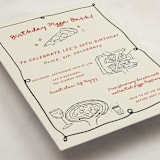 "Pizza Birthday Bash" - Party Invitations in Noir by Kartika Paramita - Detail