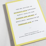 "highlighter" - Party Invitations in Canary by Adelyn T. - Detail