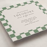 "Party Check" - Party Invitations in Pear by Erin Kessler - Detail