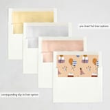 "Cake and eat it too" - Party Invitations in Peach by Inkblot Design - Envelope Liner Options