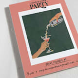 "voulez-vous pink and green" - Party Invitations in Coral by RM Design Works - Detail