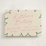 "Casual Bloom" - Party Invitations in Preppy green by Inkblot Design - Front