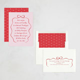 "Birthday Bow" - Party Invitations in Raspberry by Randi Cirelli - Assembled