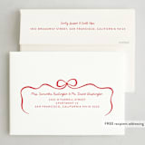 "Birthday Bow" - Party Invitations in Raspberry by Randi Cirelli - FREE Recipient Addressing