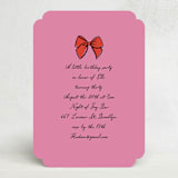 "Simple Bow" - Party Invitations in Poppy by mo kelley - Front
