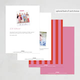 "Simple Bow" - Party Invitations in Poppy by mo kelley - Back of Card Options