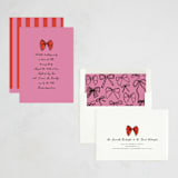 "Simple Bow" - Party Invitations in Poppy by mo kelley - Assembled