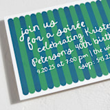 "Clubhouse Prep" - Party Invitations in Varsity by Anna Elder - Detail