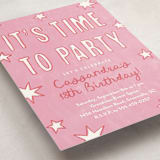 "Starry Celebration" - Party Invitations in Cotton Candy by Kercia Jane - Detail