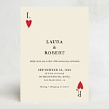 "Red Hearts" - Party Invitations in Champagne by Helena Vitto - Front