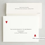 "Red Hearts" - Party Invitations in Champagne by Helena Vitto - FREE Recipient Addressing