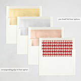 "Red Hearts" - Party Invitations in Champagne by Helena Vitto - Envelope Liner Options