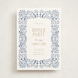 "Morning Glory" - Party Invitations in Royal Blue by Tamara Hilje - Front