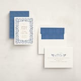 "Morning Glory" - Party Invitations in Royal Blue by Tamara Hilje - Assembled
