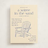 "Soiree in the Sand" - Party Invitations in Cream by Cotton and Bow - Front