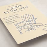 "Soiree in the Sand" - Party Invitations in Cream by Cotton and Bow - Detail