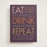 "Grown- ups" - Party Invitations in Aubergine by Heather Schertzer - Front