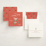 "Sip & Celebrate" - Party Invitations in Tropical Fizz by Cass Loh - Assembled