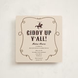 "Giddy up, Y'all!" - Party Invitations in Chardonnay by Sherley Ferreira - Front