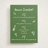 "First Course Party" - Party Invitations in Forest by Cotton and Bow - Front