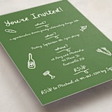 "First Course Party" - Party Invitations in Forest by Cotton and Bow - Detail