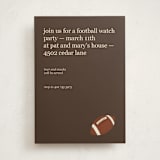 "football watch party" - Party Invitations in Earth by Claire - Front