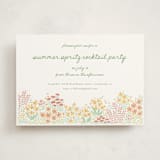 "Floral Border" - Party Invitations in Coral by Pippa Shaw - Front